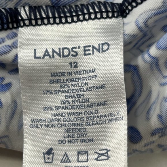 LOT of 2 Lands' End Blouson Tank Swim Top Women 12 Padded Cups Swimwear L - Picture 3 of 14